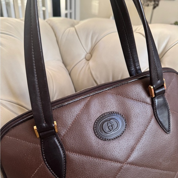 💎 Authentic Gucci GG quilted leather shoulder bag chocolate brown - Picture 5 of 14
